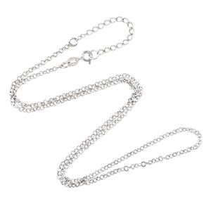 Vintage Sterling Silver 924 JCM Flat Round Link Chain Necklace 18”-20”